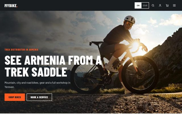 Скриншот сайта mybike.am