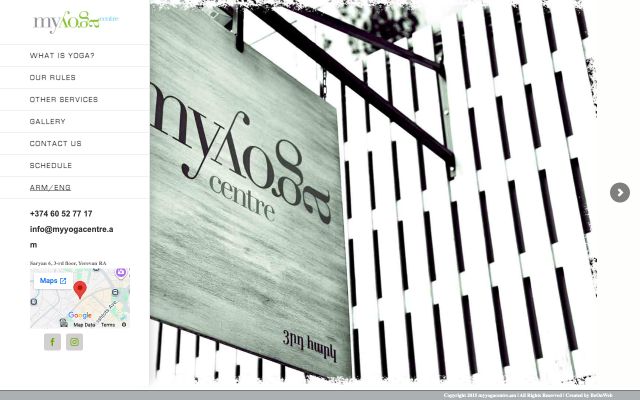 myyogacentre.am - էկրանի պատկեր