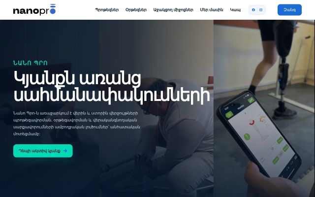 Screenshot of nanopro.am