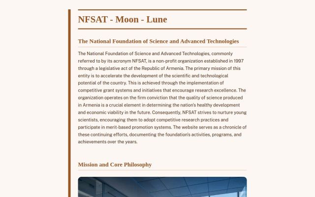 nfsat.am - էկրանի պատկեր