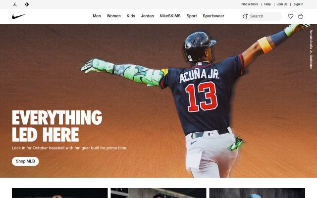 nike.com — էկրանի պատկեր
