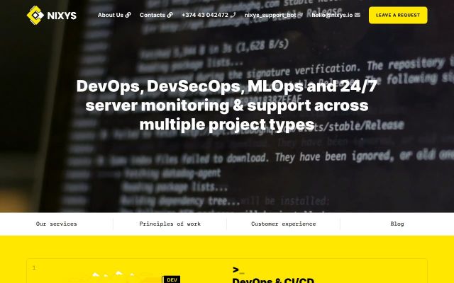 nixys.io - էկրանի պատկեր