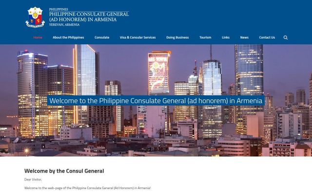 philippineconsulate.am - էկրանի պատկեր