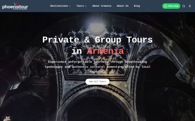 phoenixtour.org - էկրանի պատկեր