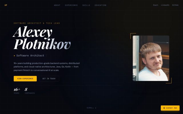 Скриншот сайта plotnikov.am