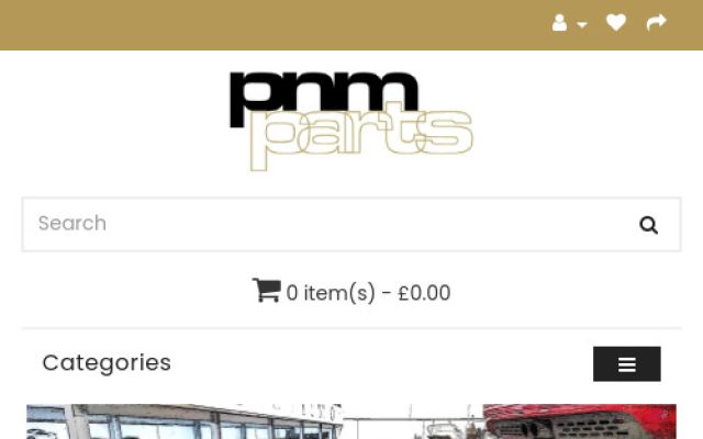 Screenshot of pnmparts.co.uk
