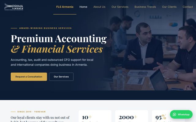 Screenshot of primafinance.am