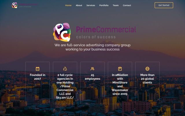 primecommercial.am - էկրանի պատկեր