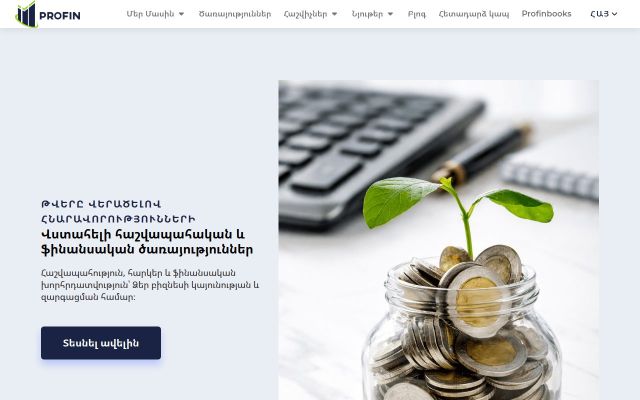 profin.am - էկրանի պատկեր