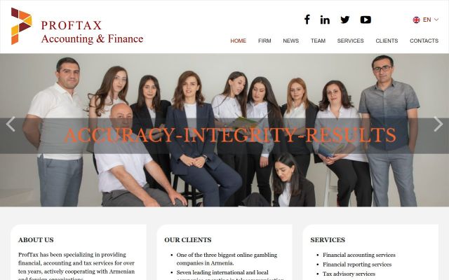 proftax.am - էկրանի պատկեր
