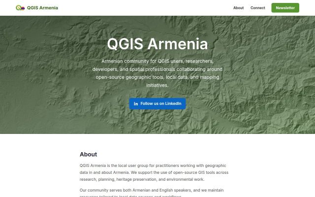 Screenshot of qgis.am