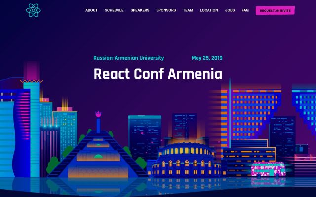 reactconf.am - էկրանի պատկեր