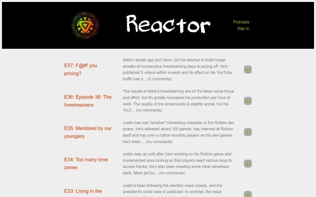 Screenshot of reactor.am