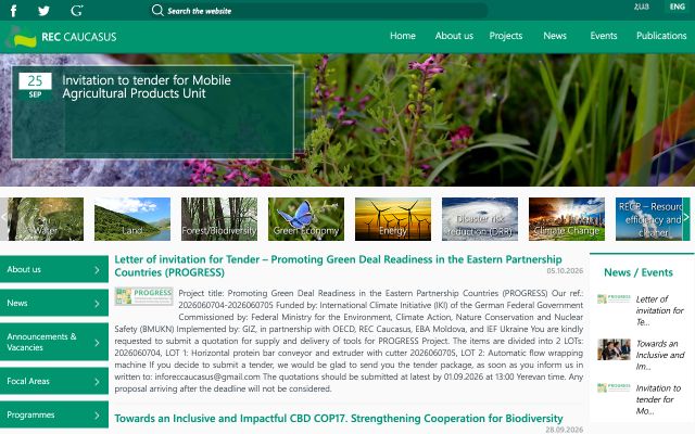Screenshot of rec-caucasus.am