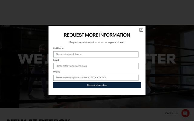 Screenshot of reeboksportsclub.com