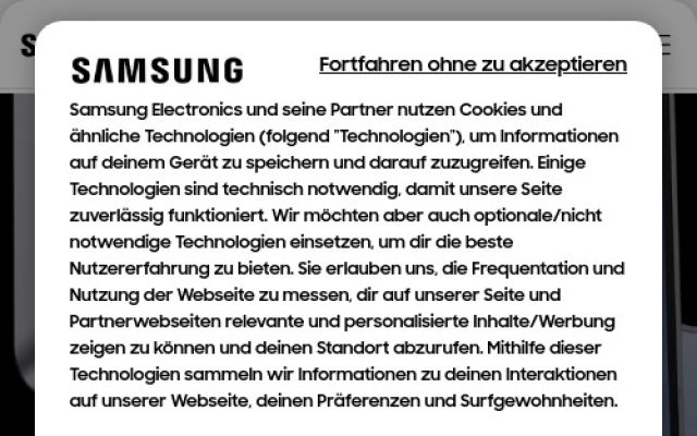 samsung.com — էկրանի պատկեր