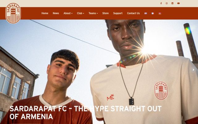 sardarapatfc.am - էկրանի պատկեր