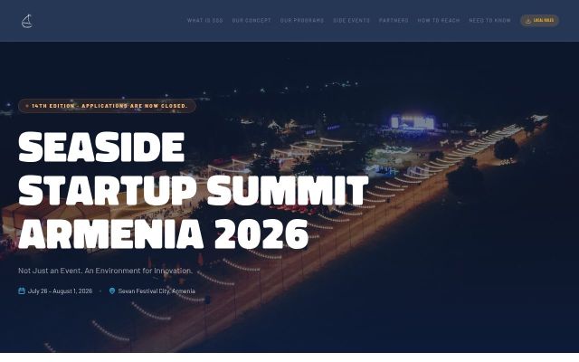 Screenshot of seasidestartupsummit.com