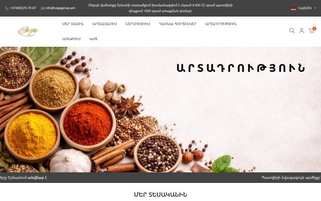 segagroup.am - էկրանի պատկեր