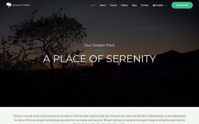 Скриншот сайта sevancitypark.am