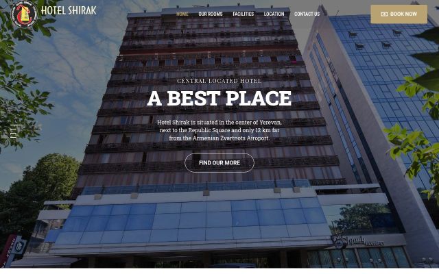 Screenshot of new.shirakhotel.am