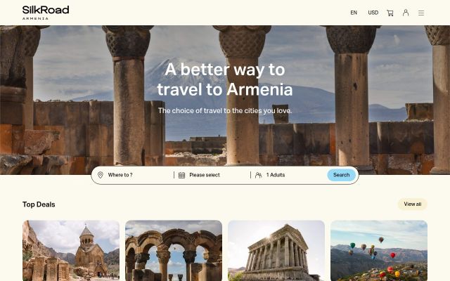silkroadarmenia.am - էկրանի պատկեր