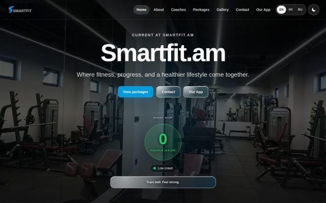 smartfit.am - էկրանի պատկեր
