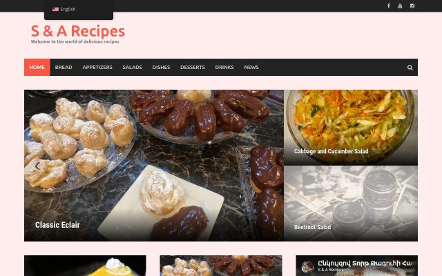 snarecipes.com - էկրանի պատկեր