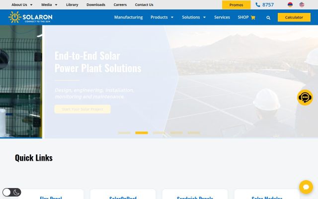 solaron.am - էկրանի պատկեր