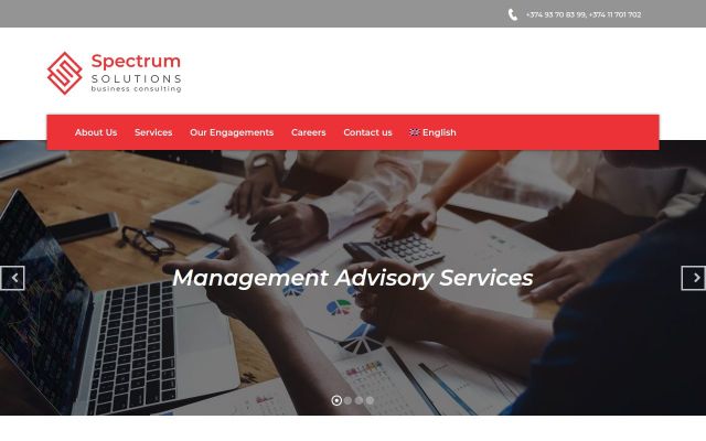 Скриншот сайта spectrumsolutions.am