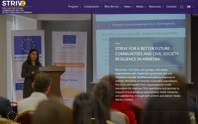 strive4future.am - էկրանի պատկեր