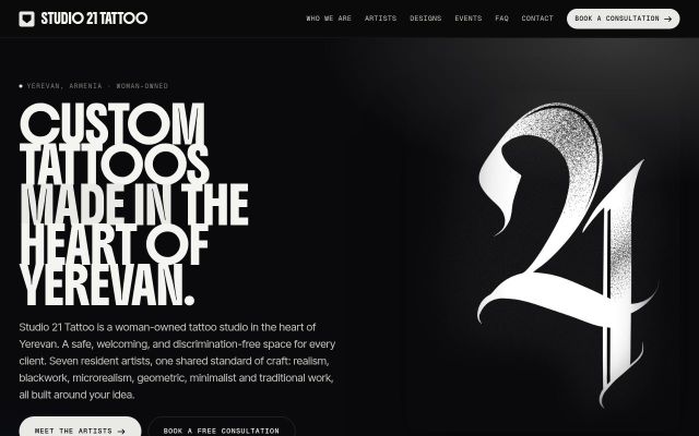 studio21tattoo.am - էկրանի պատկեր