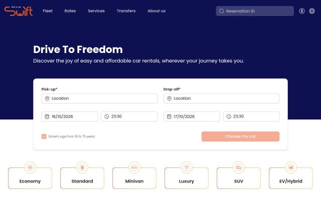 swift.rent - էկրանի պատկեր