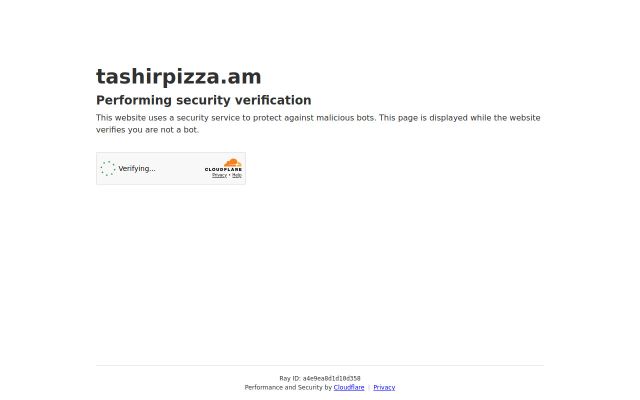 Screenshot of tashirpizza.am