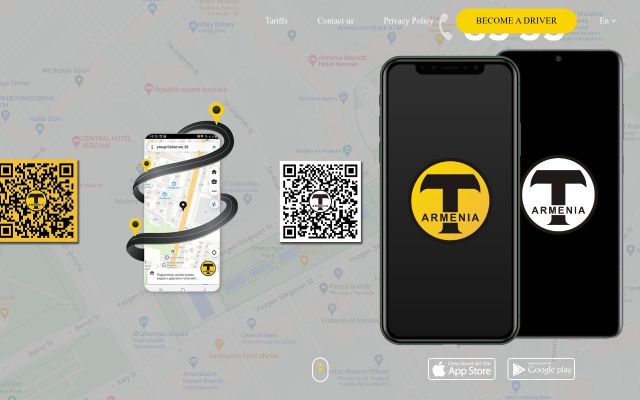 taxiarmenia.am - էկրանի պատկեր