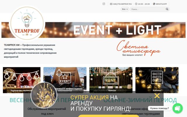 Скриншот сайта teamprof.am