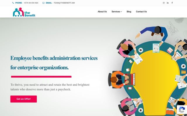 thebenefit.am - էկրանի պատկեր