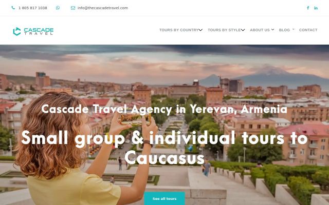 thecascadetravel.com - էկրանի պատկեր