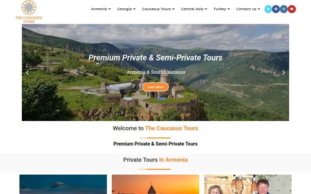 thecaucasustours.com - էկրանի պատկեր