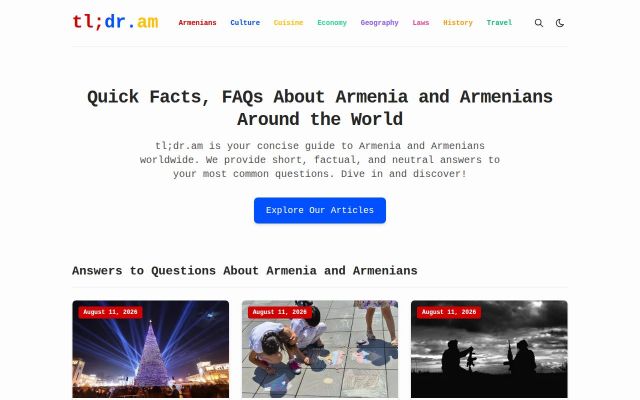 tldr.am - էկրանի պատկեր