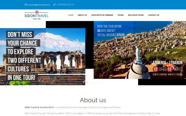 Screenshot of tourstoarmenia.am