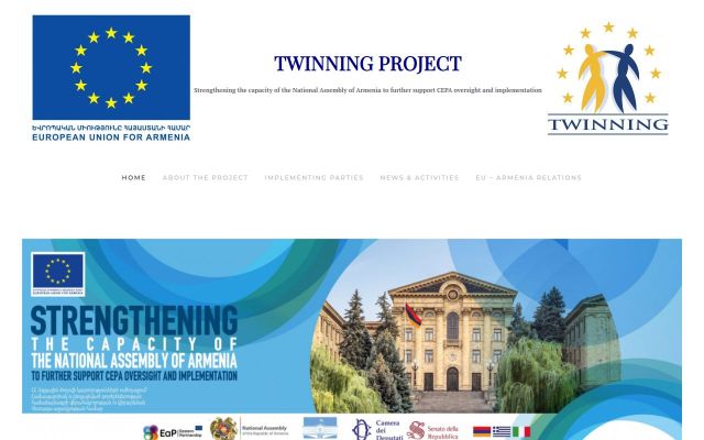 Screenshot of twinningparliament.am