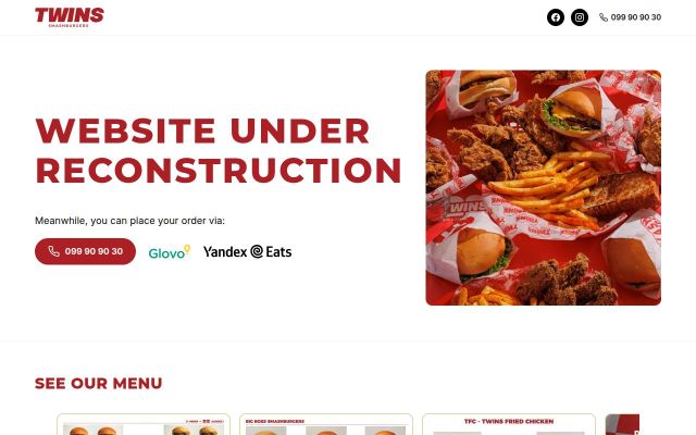 Скриншот сайта twinsburger.am