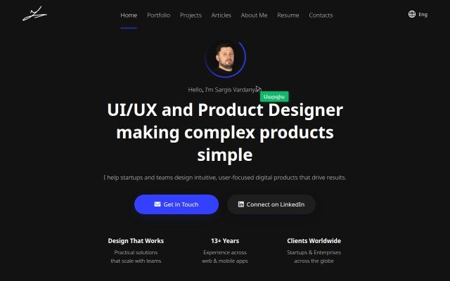 uiuxdesigner.am - էկրանի պատկեր