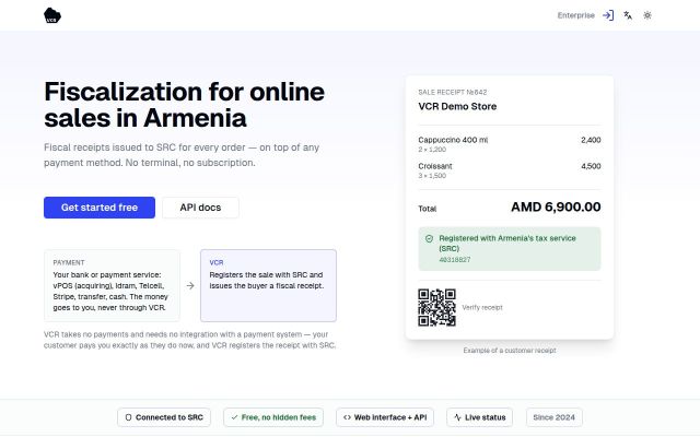 vcr.am - էկրանի պատկեր