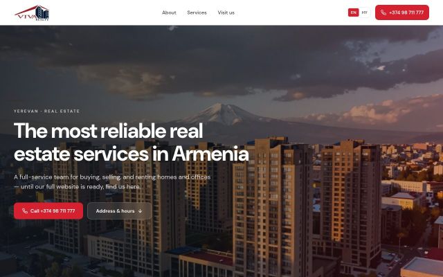 vivarealty.am - էկրանի պատկեր