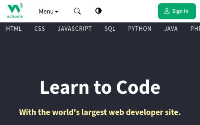 w3schools.com — էկրանի պատկեր