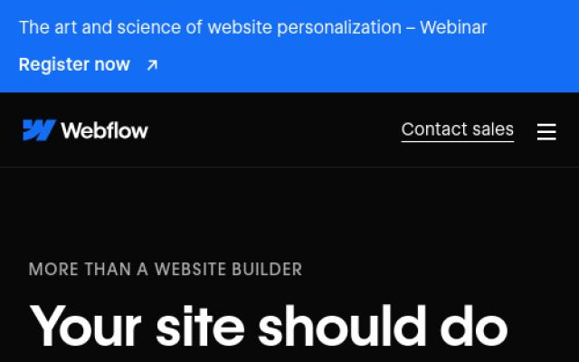 webflow.com — էկրանի պատկեր