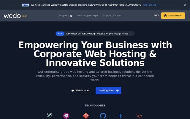 wedohost.am - էկրանի պատկեր