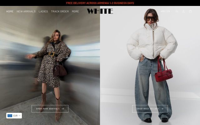 whitestore.am - էկրանի պատկեր